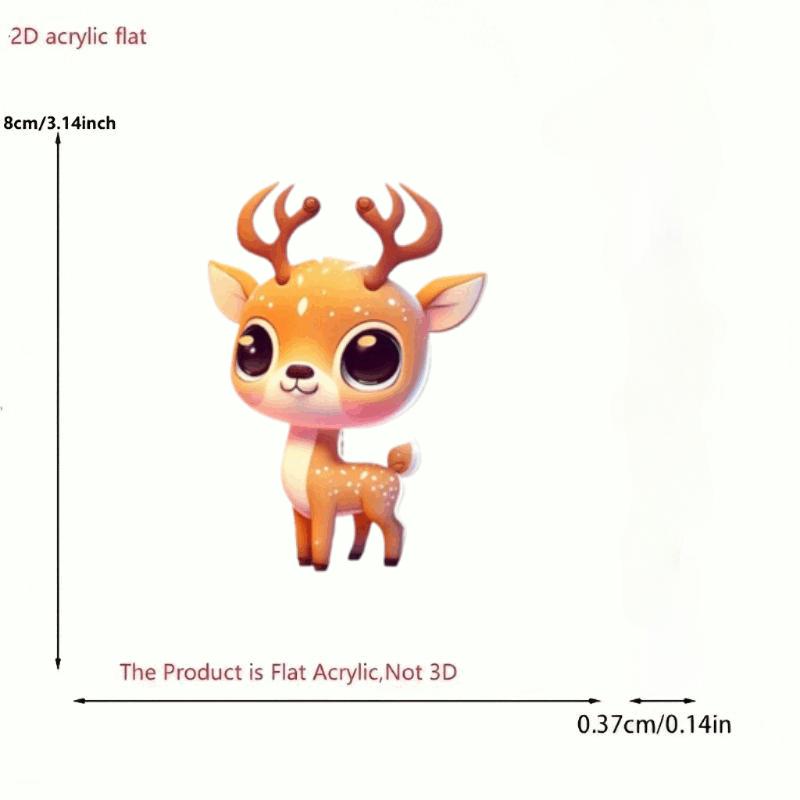 2025 sichere Reise Hirsch begleitet von neuen Acryl flach 2D Rucksack Schlüsselanhänger Auto Rückspiegel Anhänger Handy Anhänger Dekoration