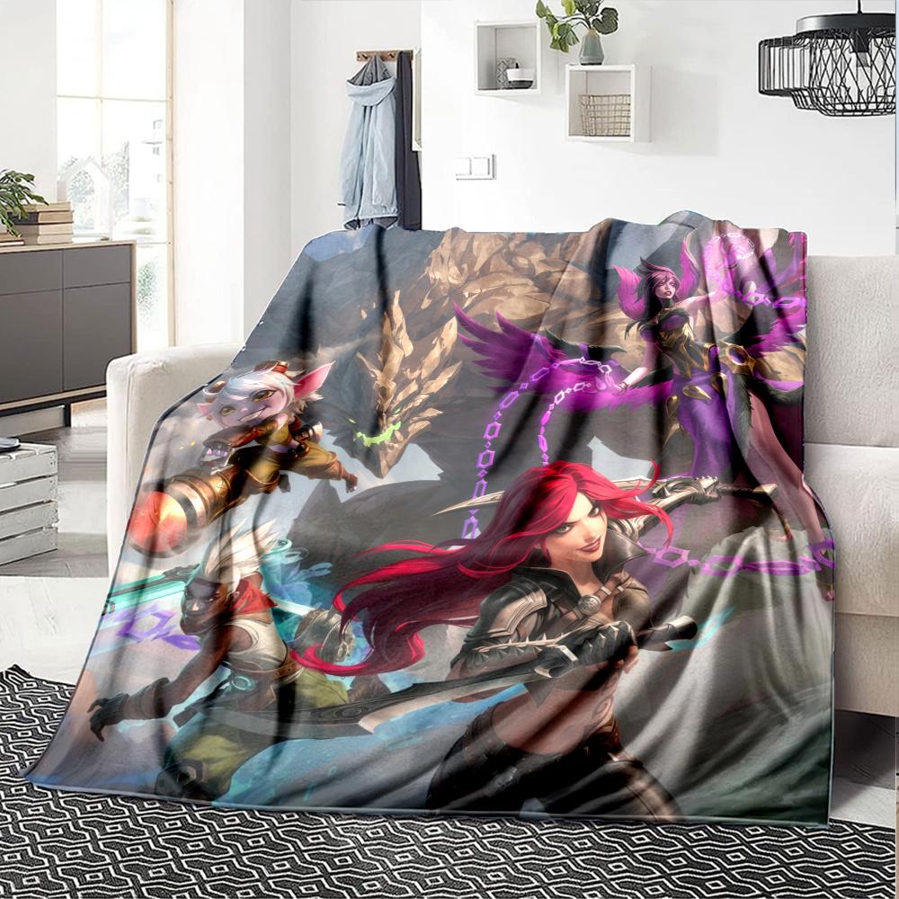 League of Legends Flannel Blanket, High quality Comfortable for All Seasons, Home Decor, Warmth and Comfort