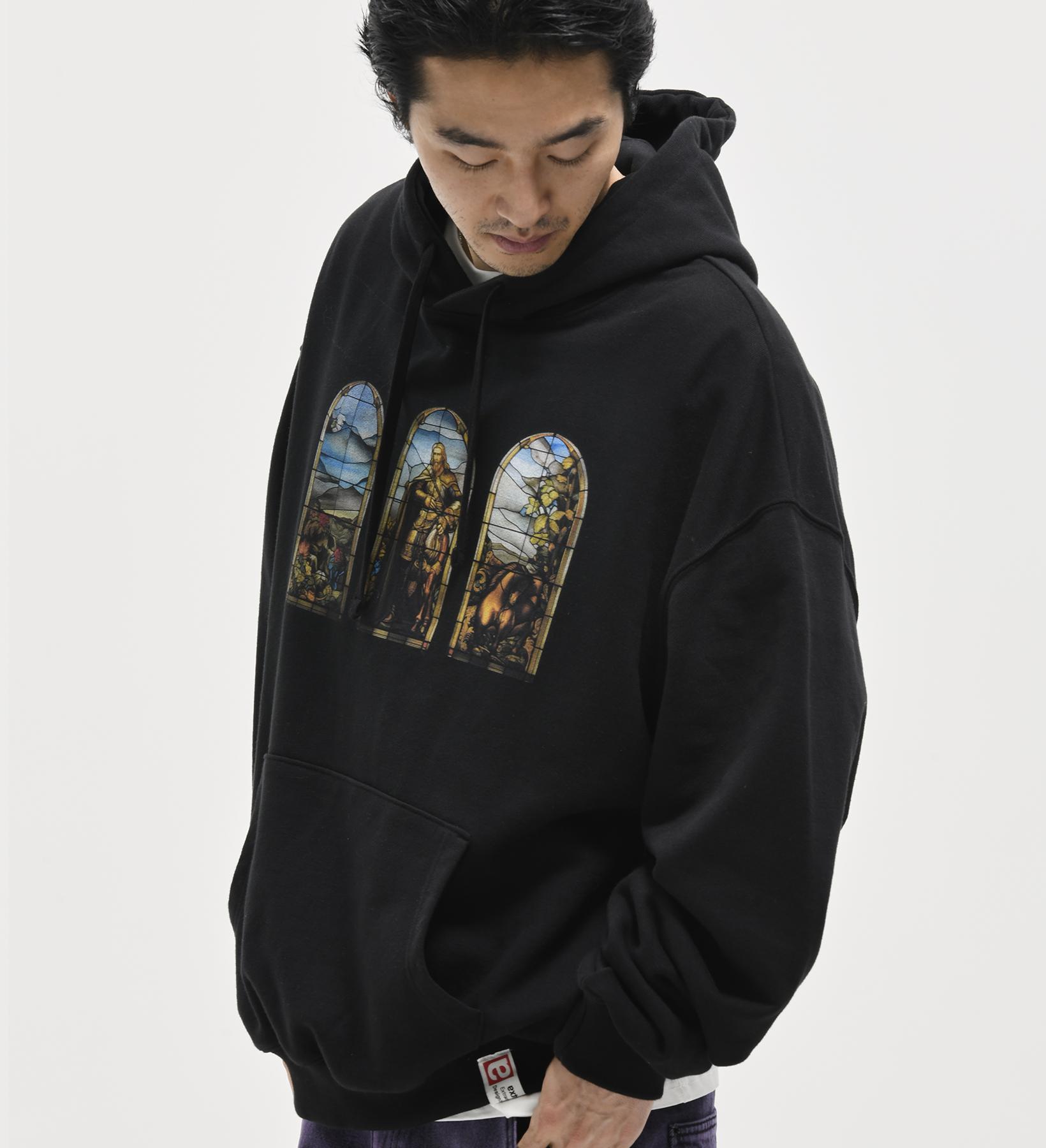 Extraordinary Stained Glass Hoodie Black M