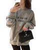 2025 Autumn Korean Loose Letter Print Women's Pullover Sweater - Long Sleeve Trendy Student Top