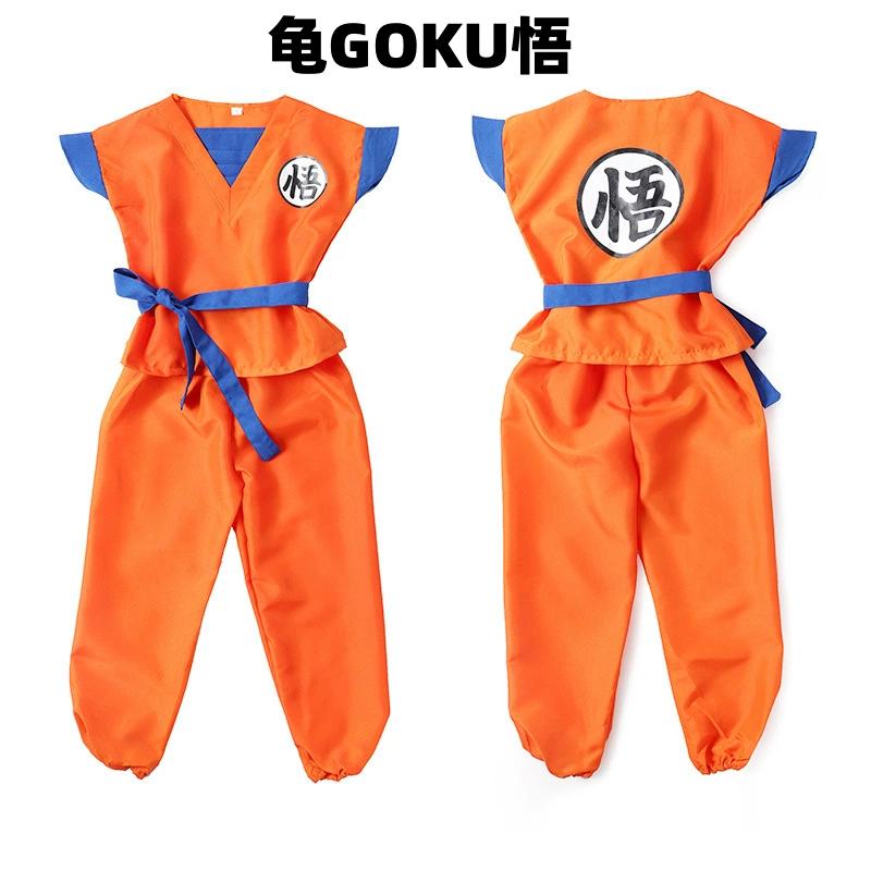 Boys Girls Halloween Son Goku Cosplay Costumes For Kids Outfit Bodysuit Men Krillin Training Clothes Saiyan Outfits Wig Dress Up