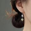 2024 New High-End Light Luxury Hetian Jade & Sterling Silver Earrings for Women