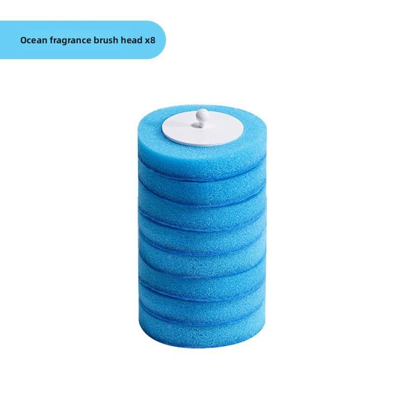 Sponge Disposable Household Toilet Brush Replacement Heads With Fragrance Set