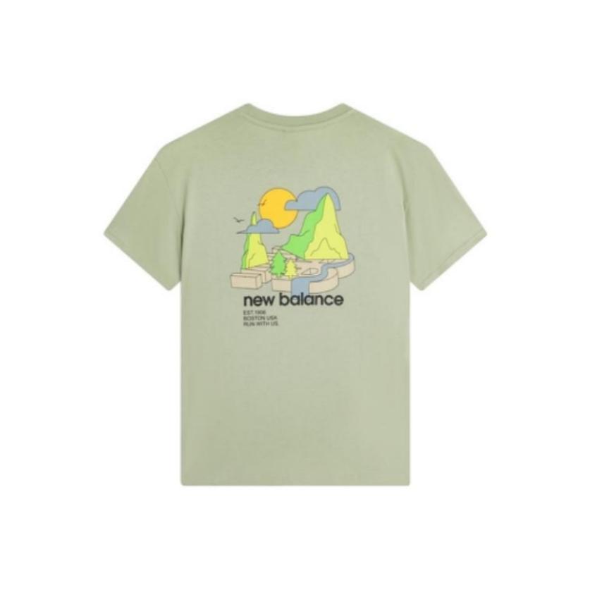 New Balance T Shirt Men s Green AMT22366-DRA L
