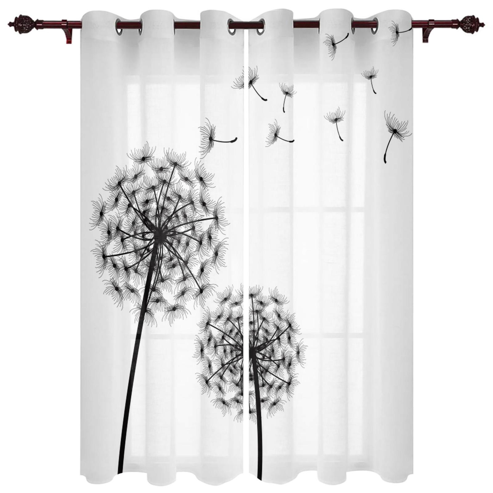 

Цветок одуванчика, растение, ветка, оконные шторы, домашний декор, шторы для спальни, кухонные дверные шторы, шторы для гостиной 135W x 245H(cm) x2