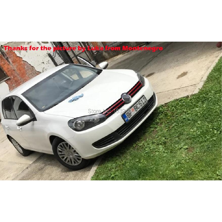 5 X Car Styling Fashion Front Grills Stickers Car Accessories Decorative Car Body Decals for Volkswagen VW Golf 6 Jetta Sagitar