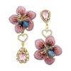 Garden Sweet Silk Fabric Flower Earrings - Elegant Stud Earrings for Women - Beach Style Ear Rings