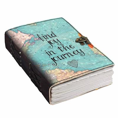 Leather Find Joy In the Journey Printed Blank Pages Journal Diary for Personal & Office Use Planner Blank Diary (7 X 5 Inch)