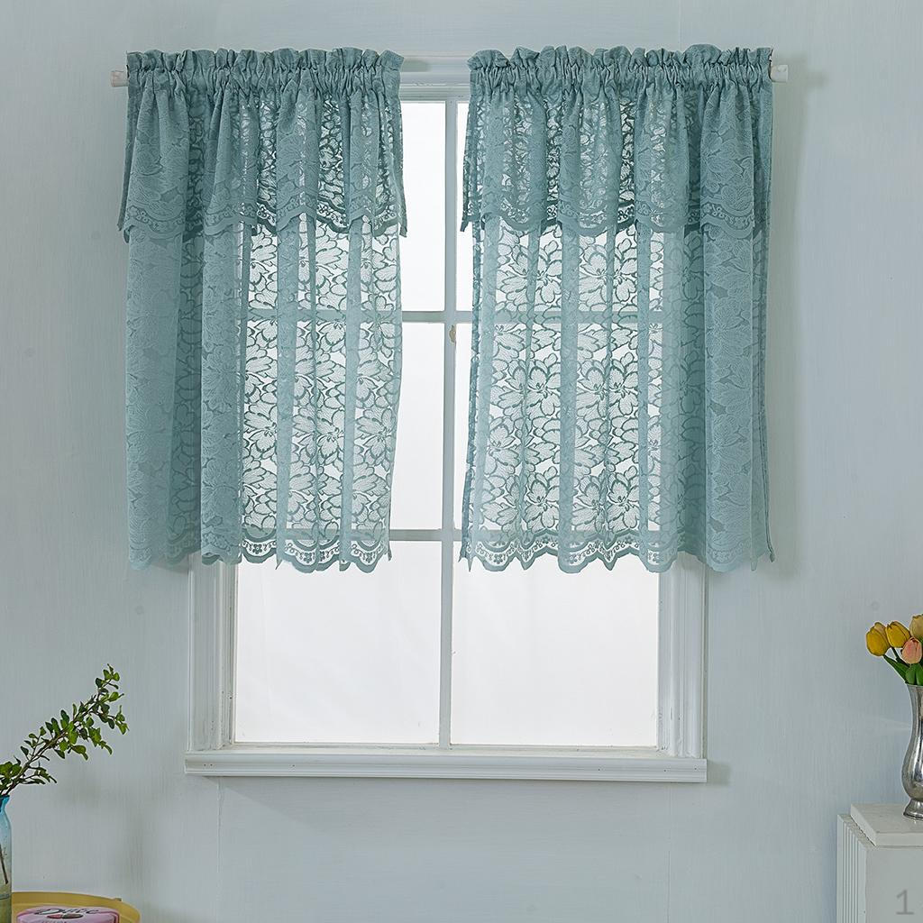 1 Panel Embroidered Lace Kitchen Bedroom Tier