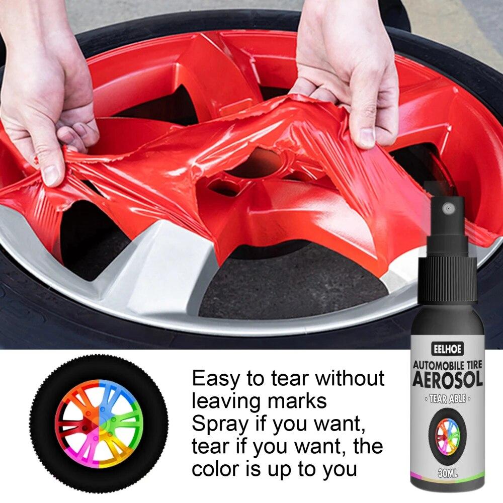 30ml Auto Wheel Spraying Film Car Tire Body Wheel Self-painting Hand-tearable Wheel Hub Paint Spraying Film Car Tire Color Spray