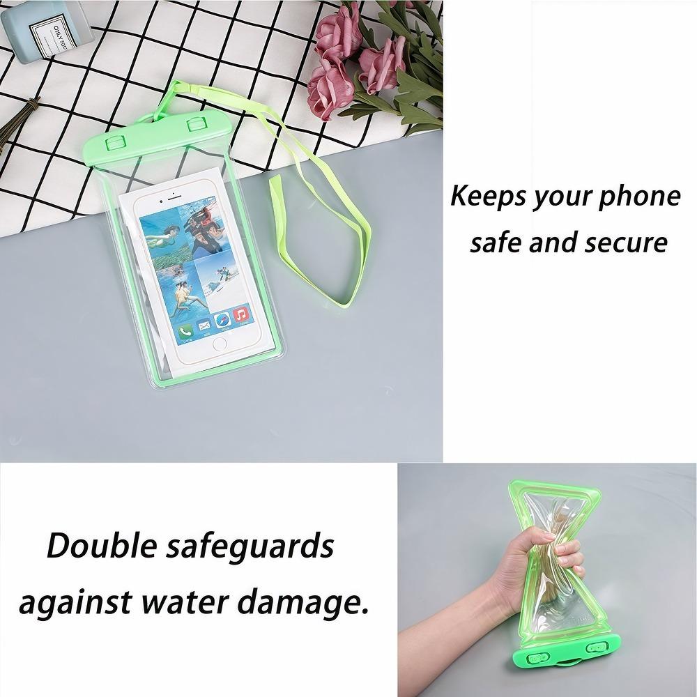 Waterproof Phone Pouch for iPhone Samsung Up To 6.8 Inch Swimming Beach Snow Underwater Protection Floating Dry Bag FU