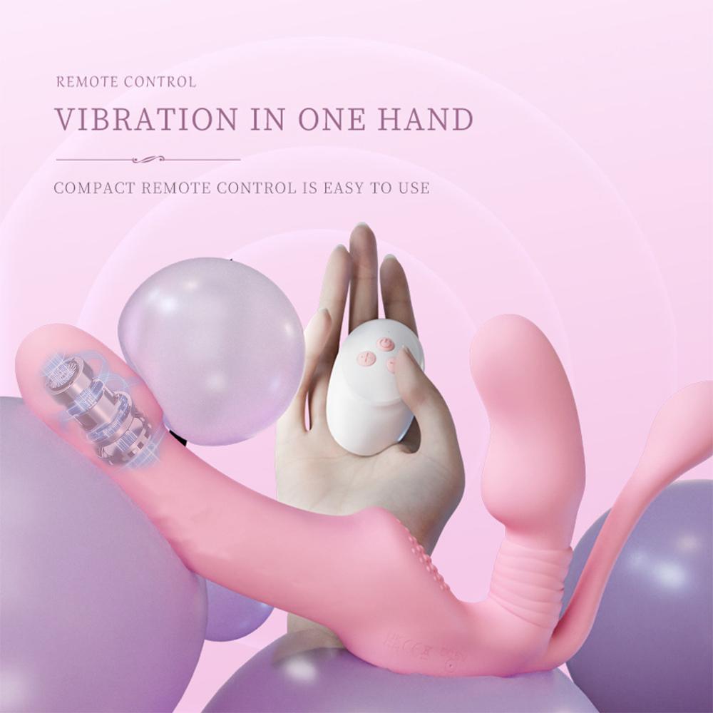 Kabelloser 3-in-1-Dildo-Vibrator, Sexspielzeug für Frauen, Klitorisstimulator, Fernbedienung, leistungsstarker weiblicher Masturbator, Spielzeug für Erwachsene