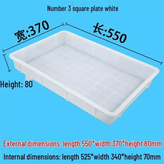 

White Plastic Turnover Box Tray for Aquatic Products, Food, and Storage