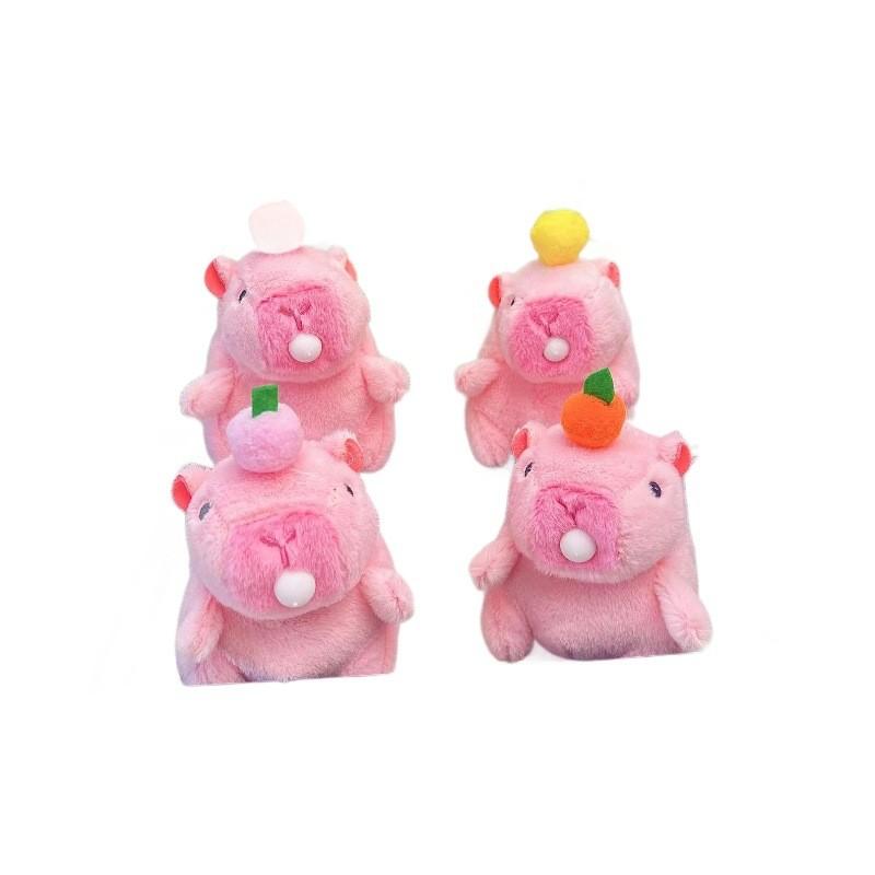 Capybara Plush Delightful Keychain Cute Cartoon Animal Hanging Figure In Various Colors