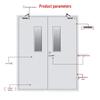 Class A Double Leaf Steel Fire Doors for Electrical Rooms and Pipe Shafts: Installation and Measurements