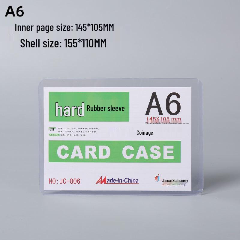 Transparent Hard Plastic ID/Card Holders - A3/A4/A5 Document Protector Sleeves