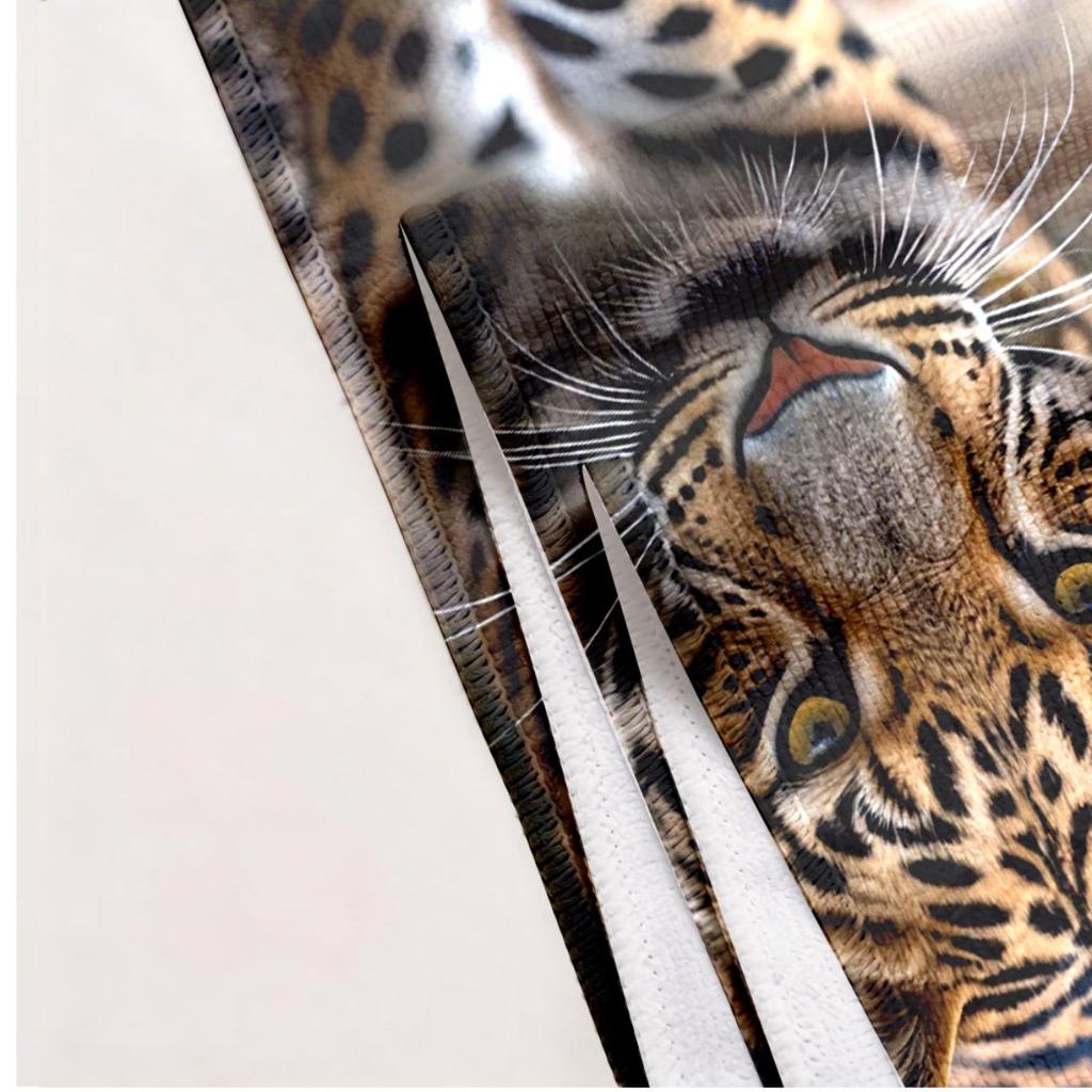 Leopardenmuster im Dschungel Polyester-Mikrofaser-Strandtuch ist sehr saugfähig, geeignet für Schwimmen und Strandausflüge