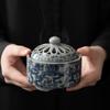 Blue & White Incense Burner: Aromatherapy Coil & Agarwood Fumigation, Indoor Sandalwood Burner, Creative Home Ornament.