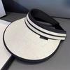 Sunscreen Empty Top Hat Women's New Summer UV Protection Outdoor Cycling Big Eaves Show Face Small Sun Hat
