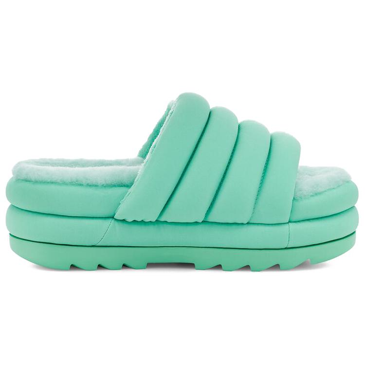 UGG Maxi Pantofle Tekstylne Damskie Miętowe Cukierki 1126377-PEMR