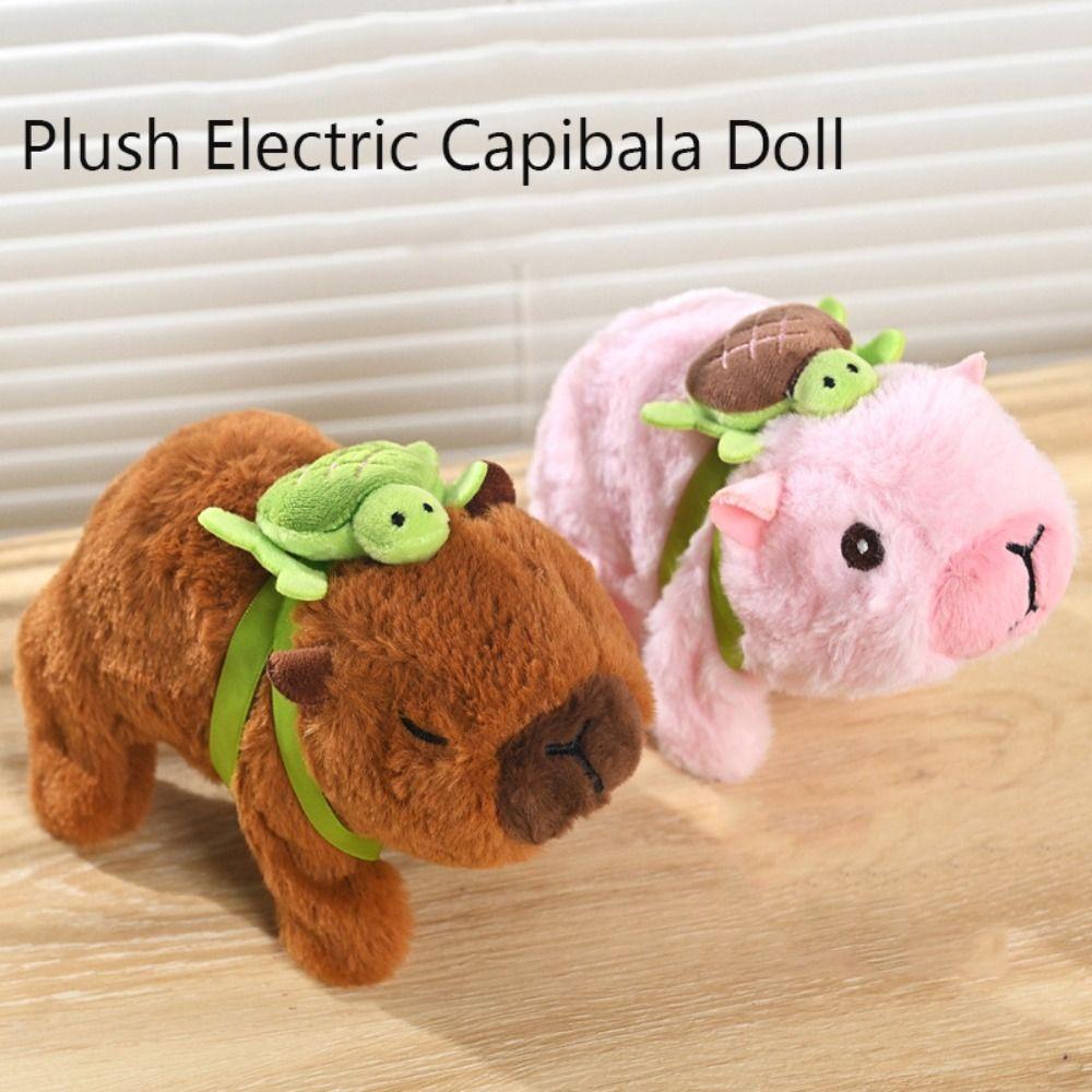Simulation Plush Electric Capibala Doll Can Bark Electric Capibala Plush Toy Creative   Birthday