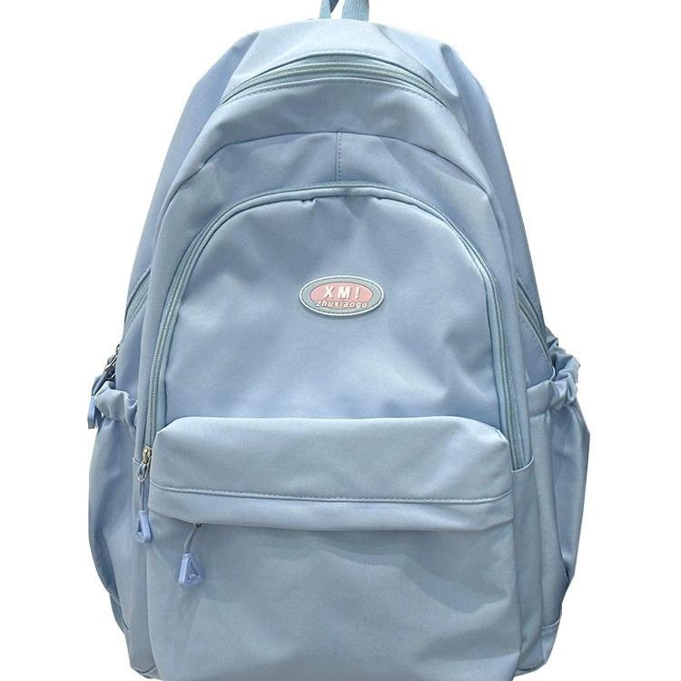 Cute Large Capacity Backpack Shoulder Bag Bookbags Nylon Travel Knapsacks Kawaii Candy Color Student Daily Zipper School Bags