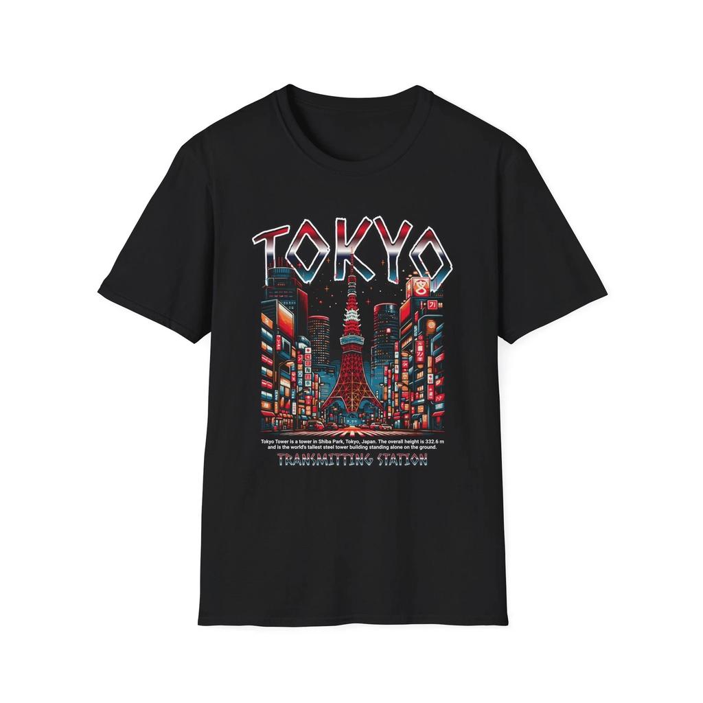 Tokyo neon skyline T-Shirt | Retro cityscape, Tokyo Tower, Unisex T-shirt