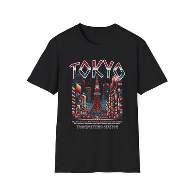Tokyo Neon Skyline T-Shirt | Retro Cityscape, Tokyo Tower, Unisex T-shirt