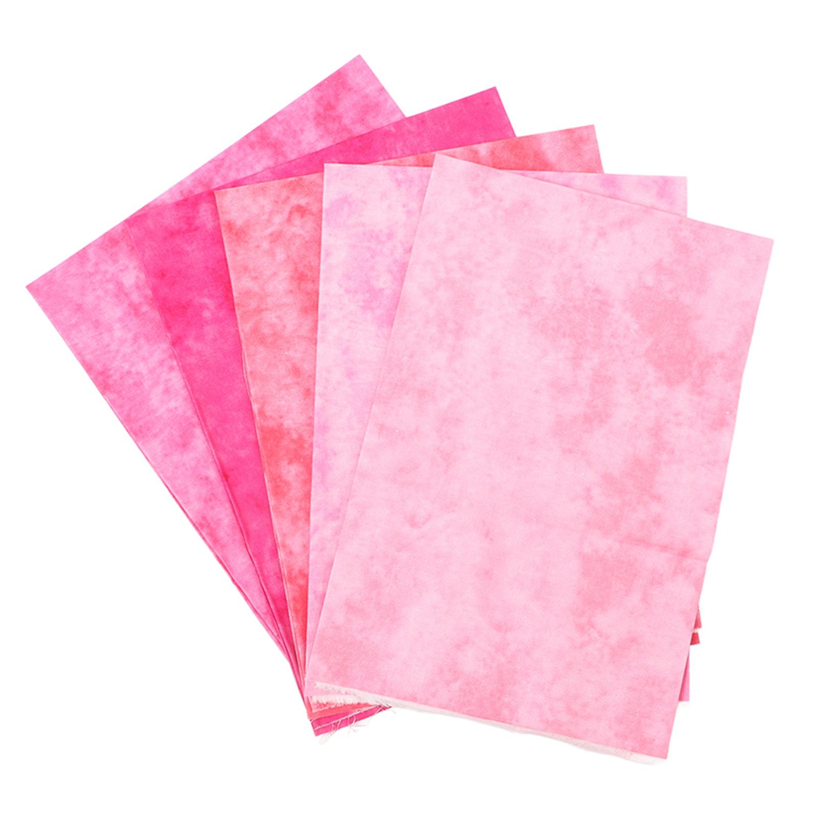 

5 шт. Хлопковая ткань для квилтинга, окрашенная техникой смазывания, длиной 19,7 дюйма, шириной 17,7 дюйма, мягкая ткань для пэчворка для 19.7in*17.7in(5Pcs) розовый