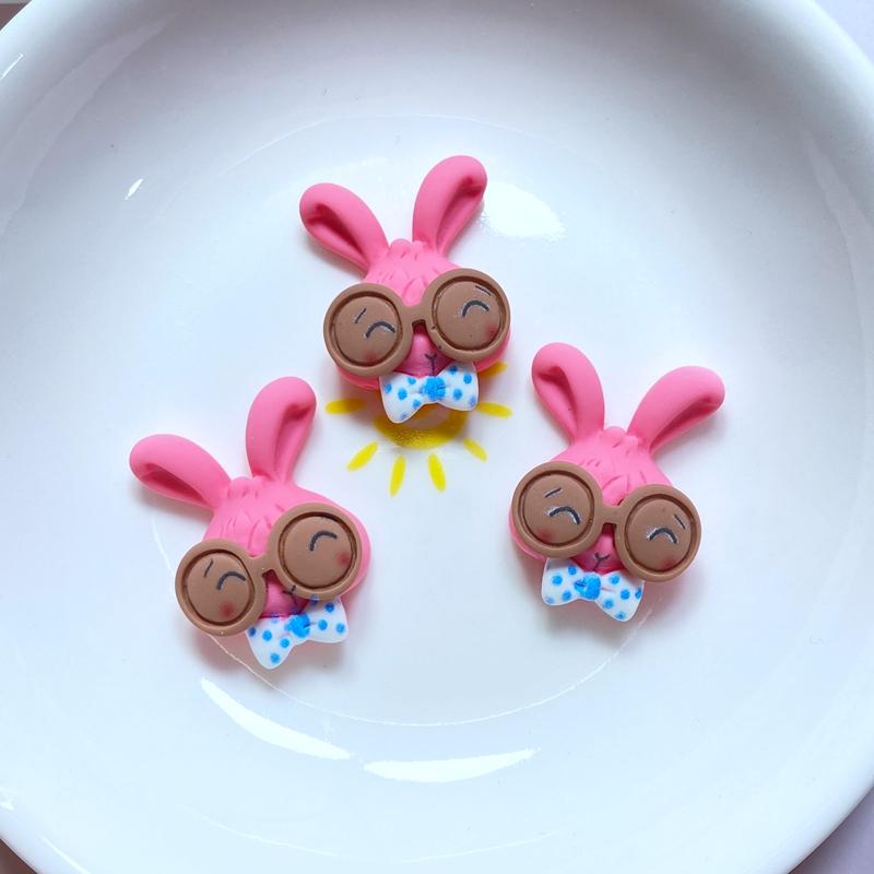 10Pcs New Cute Mini Bear /Rabbit /Cloud  Flat Back Resin Cabochons Scrapbooking DIY Jewelry Craft Decoration Accessories