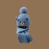 Children'S Two-Piece Hat And Scarf Set For Autumn And Winter Boys And Girls Knitted Scarf Warm And Versatile Woolen Hat