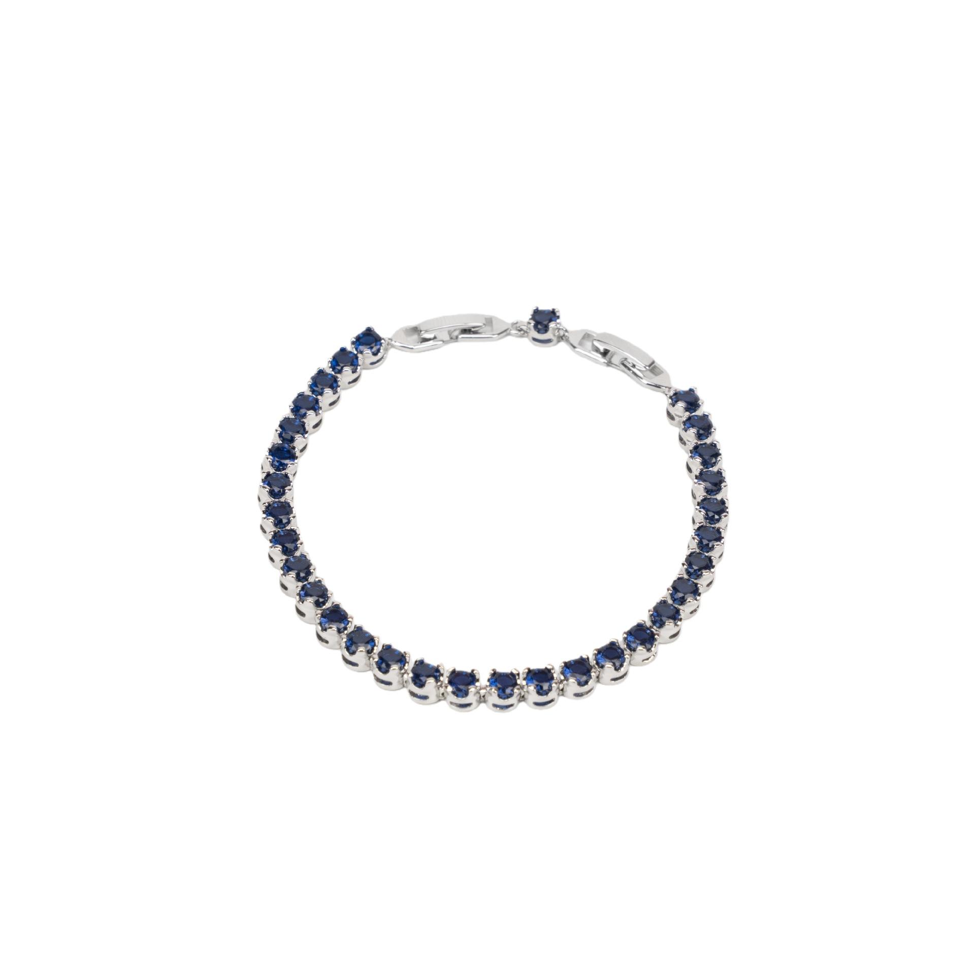 2026 Zircon Bracelet, Light Luxury Trend Jewelry Silver Gemstone Fashion Jewelry Beaded Bracelet for Men and Women 20CM