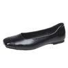 Fashion versatile square head temperament spring new simple low-heeled women's shoes flat shoes soft-soled single shoes Mary Jane French
