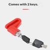 Anti-theft Disc Brake Lock or Bike Motorcycle Scooter Anti-Theft Security Lock Waterproof Portable Cycling Safety Lock with Keys