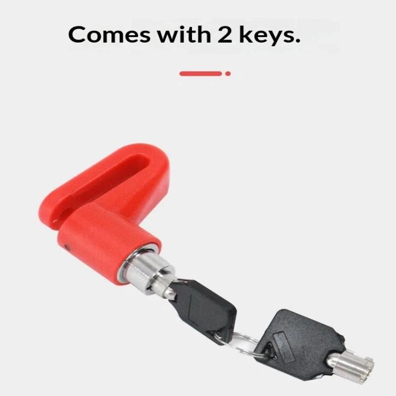 Anti-theft Disc Brake Lock or Bike Motorcycle Scooter Anti-Theft Security Lock Waterproof Portable Cycling Safety Lock with Keys