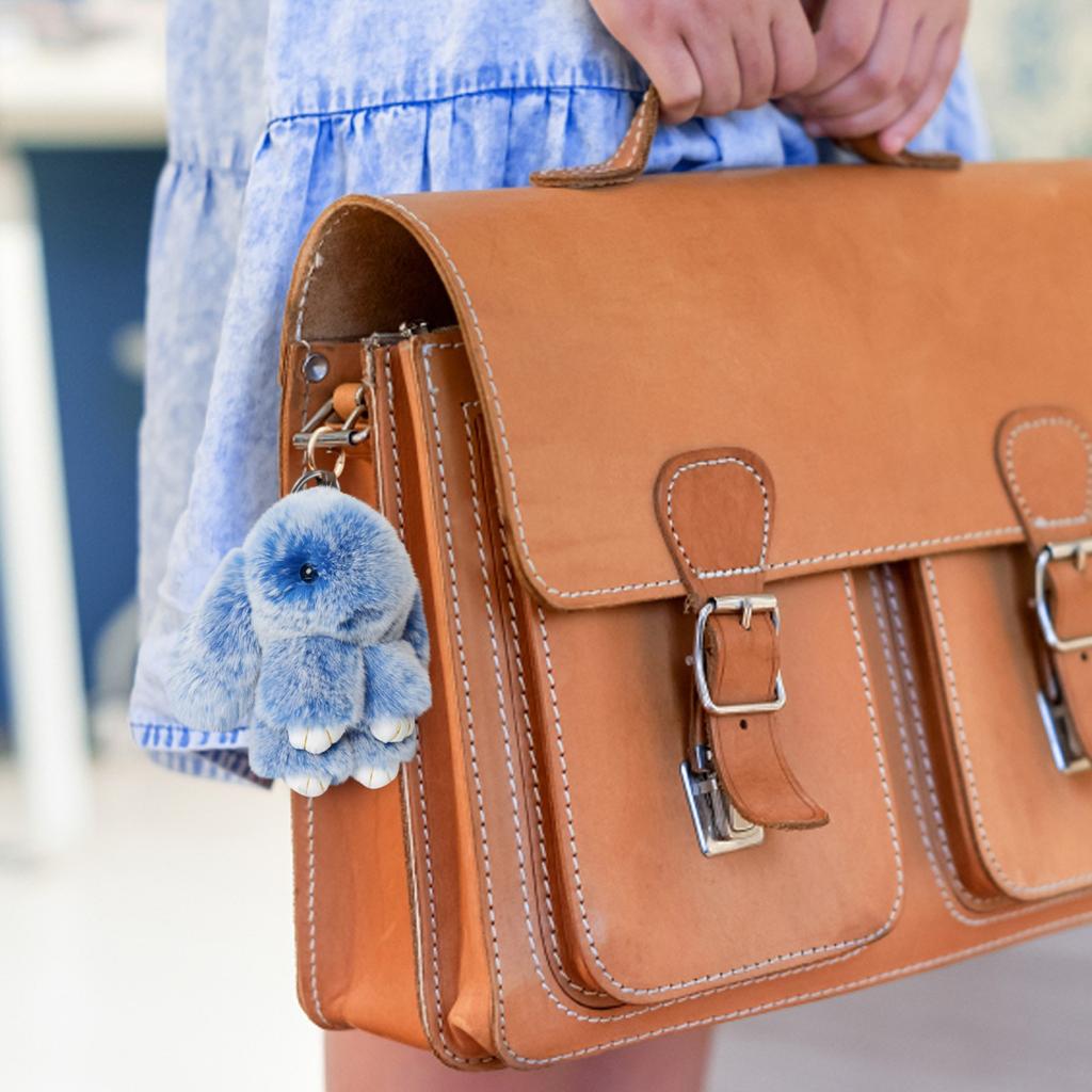 Ručně vyráběné měkké pomponové přívěsky králíčků, nadýchané klíčenky s králíčky, přívěsky na klíče z umělé kožešiny pro dívky