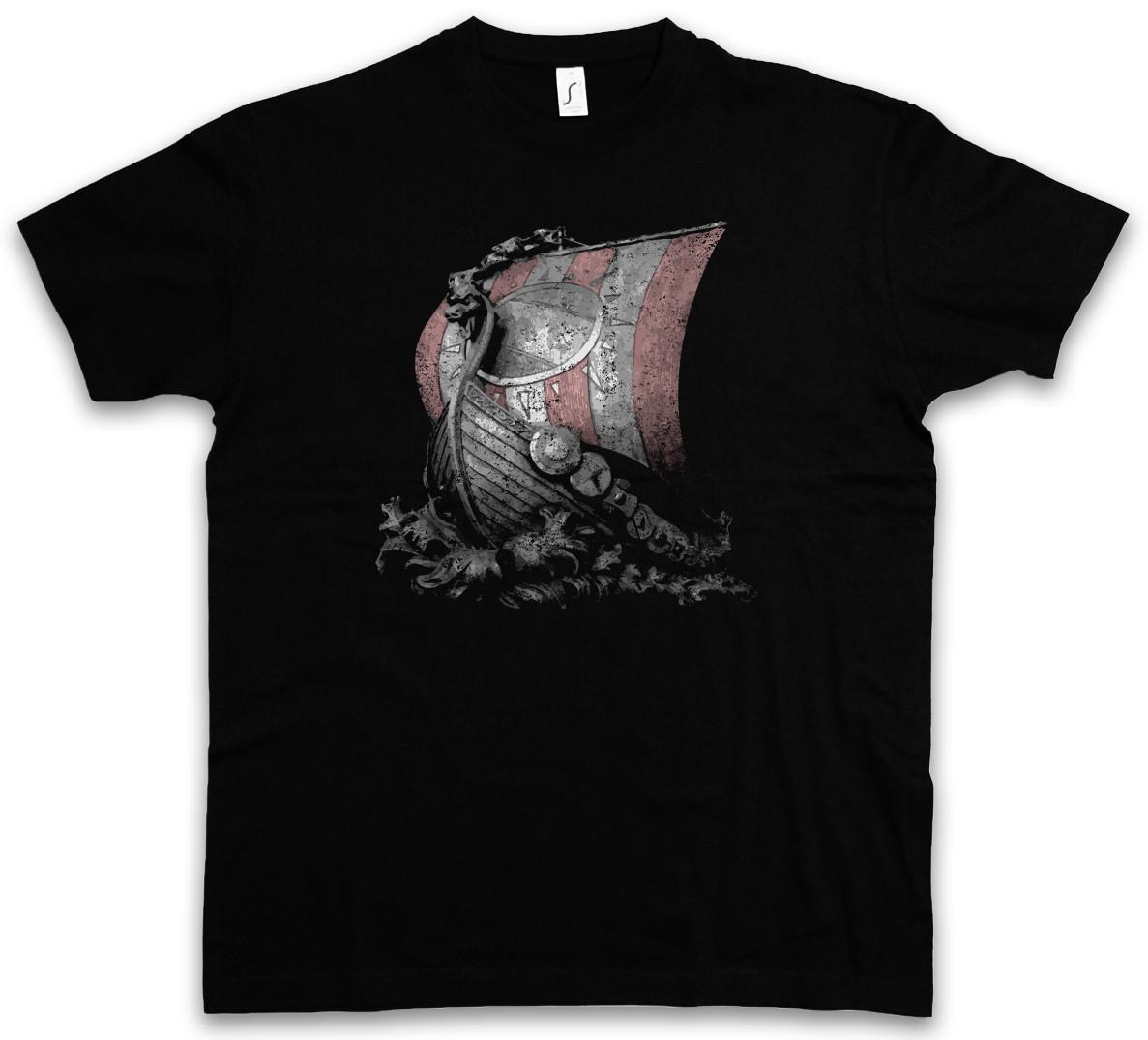 

VIKING SHIP I T-Shirt Mens Womens Tees Top Vikings Longship Norsemen 2XL