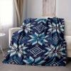 1pc Winter Snowflakes Blanket, Lightweight Flannel Throw Blanket for Sofa, Bed, Travel, Camping, Living Room, Office, Couch053