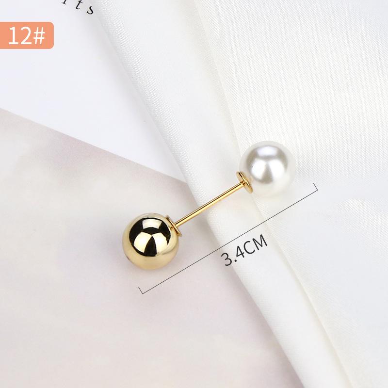 Pearl Anti-Exposure Brooch: Women's Waist-Cinching Pin & Clothing Decoration