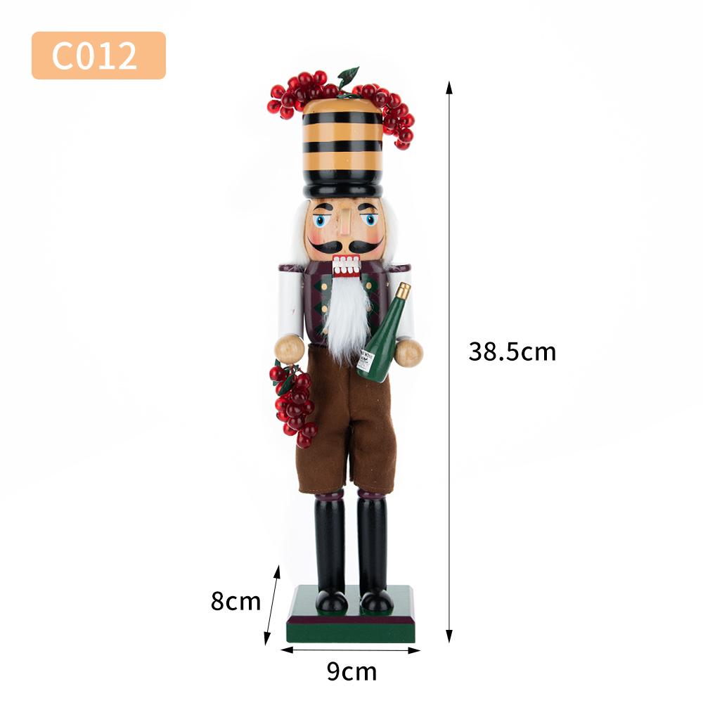 Grape Winemaker Themed Wooden Nutcracker Ornament