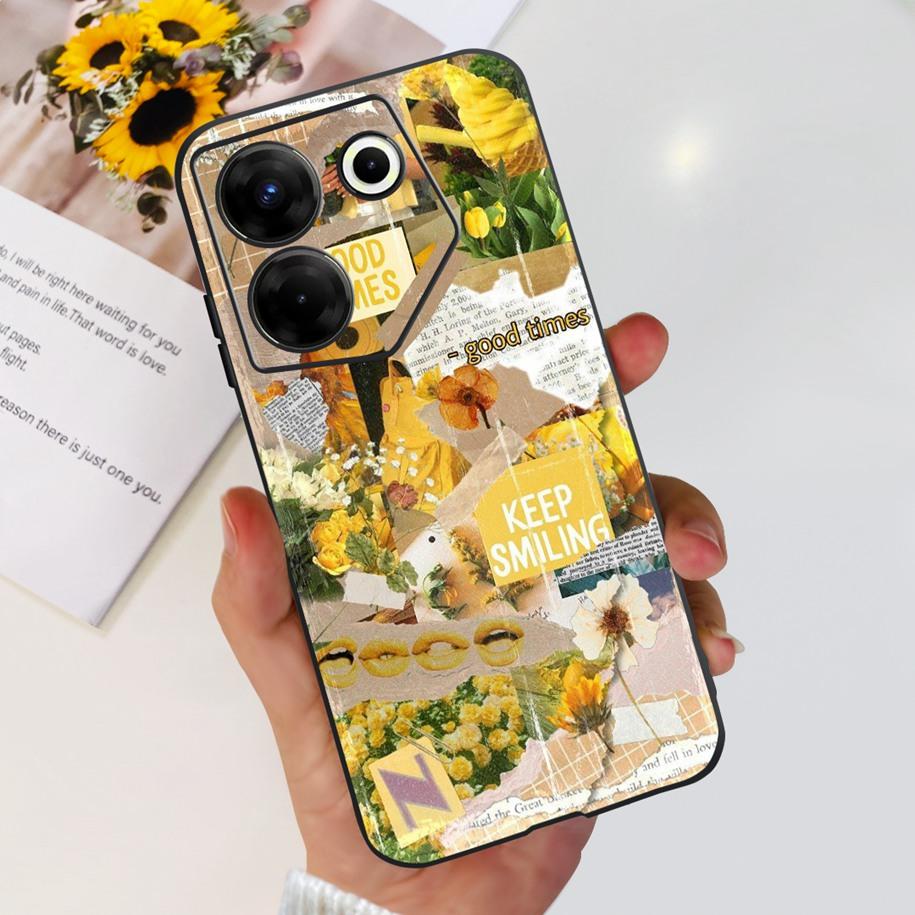 For Tecno Camon 20 Pro 5G Case Marble Cover For Tecno Camon 20 Bumper Soft Silicone Phone Cases For Camon20 Pro CK8n CK7n Fundas