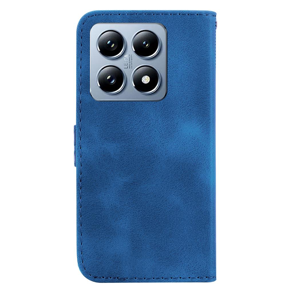 For Xiaomi 14T Stand Case 7-Shaped Pattern Imprint Leather Phone Cover