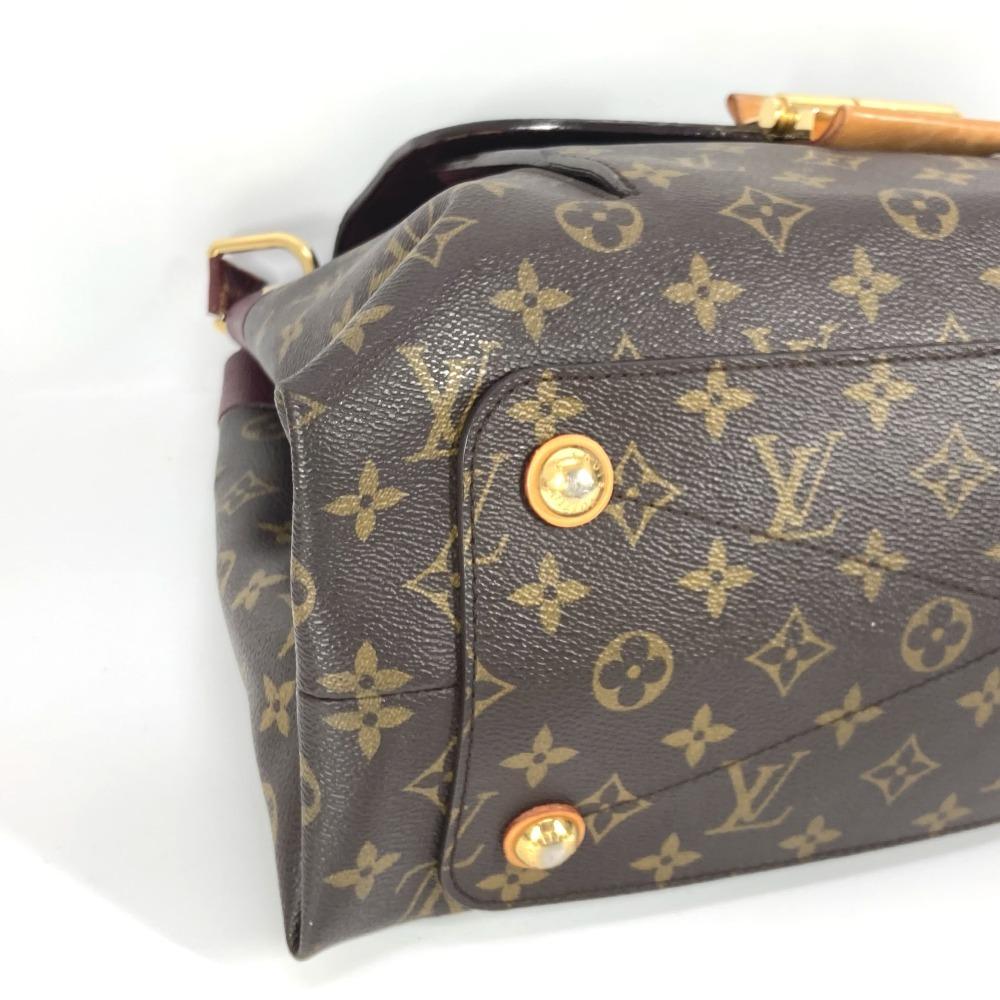 Louis Vuitton M40579 Monogram Oramp Tote Bag Flap Shoulder Bag Brown/purple