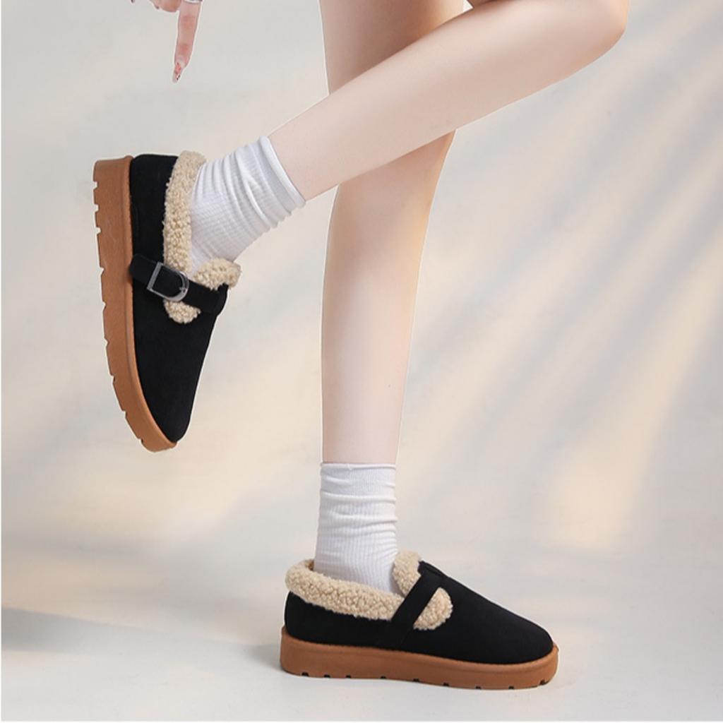 Książka, Wełniane buty, Buty damskie, Na grubej podeszwie, Pluszowe, Grube, Śniegowce, Buty damskie w dużych rozmiarach