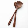 Wenge 39cm Long-Handled Stir-Fry Wooden Spatula - Non-Stick Solid Wood Cooking Utensil