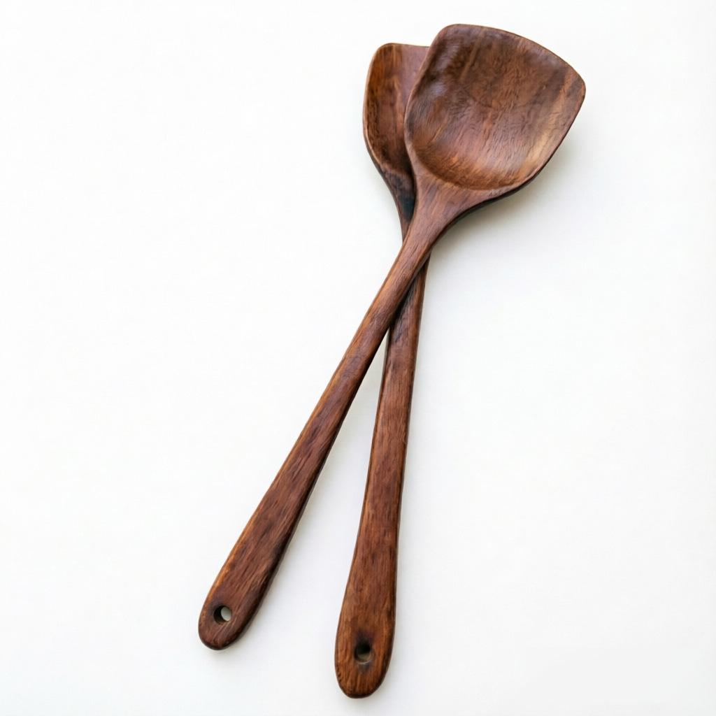 Wenge 39cm Long-Handled Stir-Fry Wooden Spatula - Non-Stick Solid Wood Cooking Utensil
