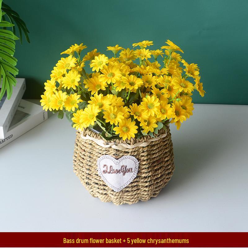 Handcrafted Willow Wicker Flower Basket for Dried Arrangements and Succulents