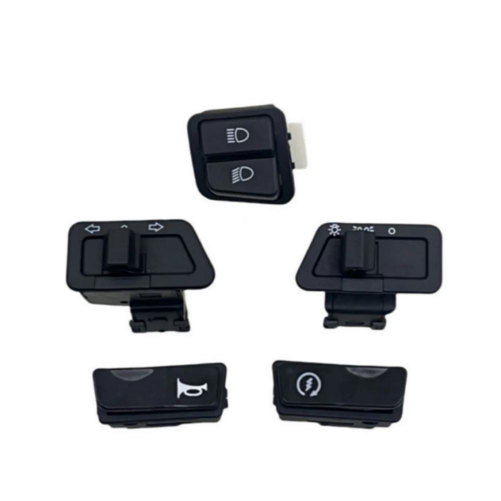 Motorcycle Scooter Switches Button Head Light Horn Dimmer Turn Starter Single Headlight Switch For Honda Suzuki ATV Moped