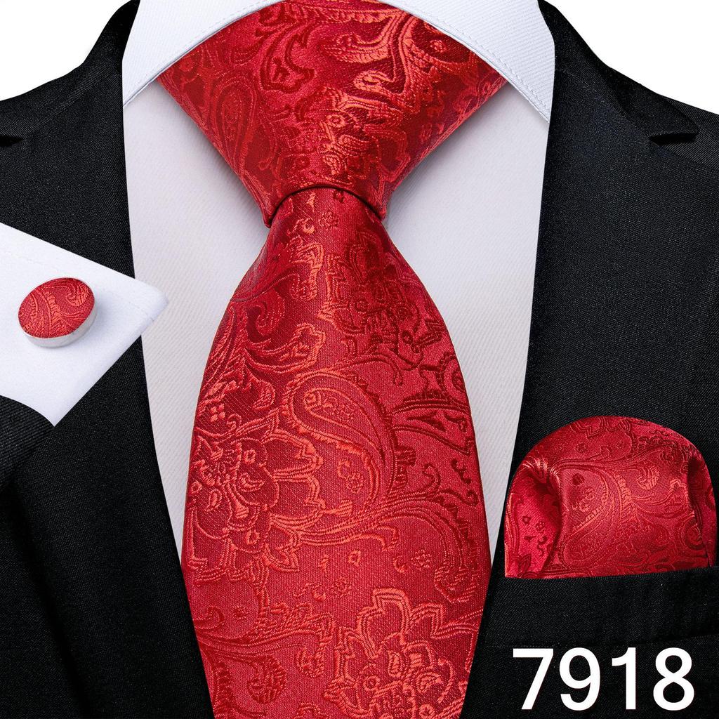 Herren Krawatte Krawatte Seide gelbe Blume Einstecktuch Manschettenknöpfe Set Hochzeit