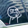 2PCS Cartoon Emoji Reflective Pegatinas Funny Car Body Stickers Window Glass Fuel Tank Cover Decorative Decals Waterproof Vinyl